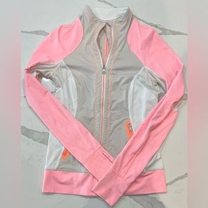 Lululemon pink and white zip up